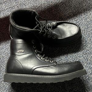 Lugz Men's Sleek Black Leather Boots